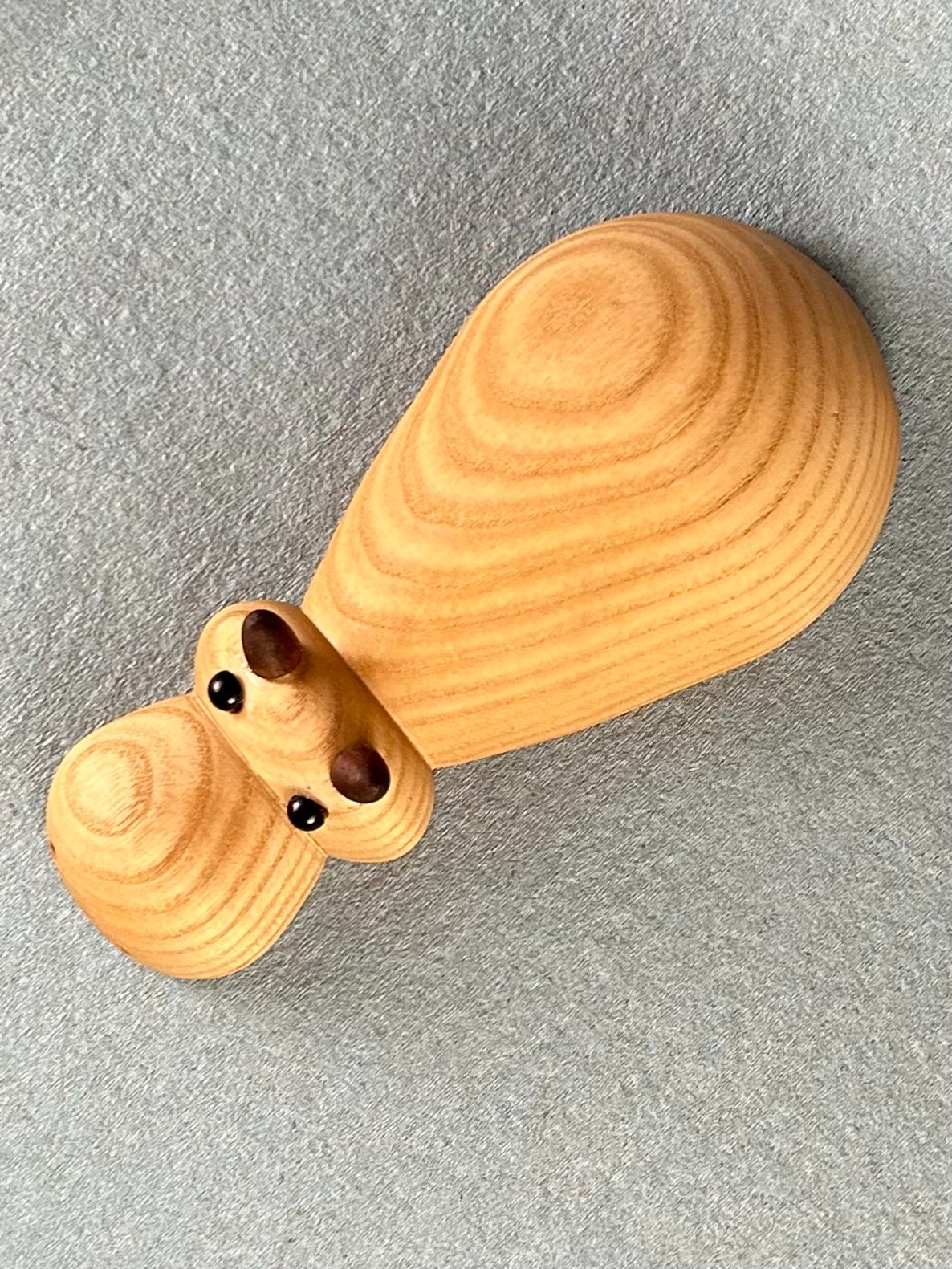 Small animal forms. Angled overhead view of one animal figure.