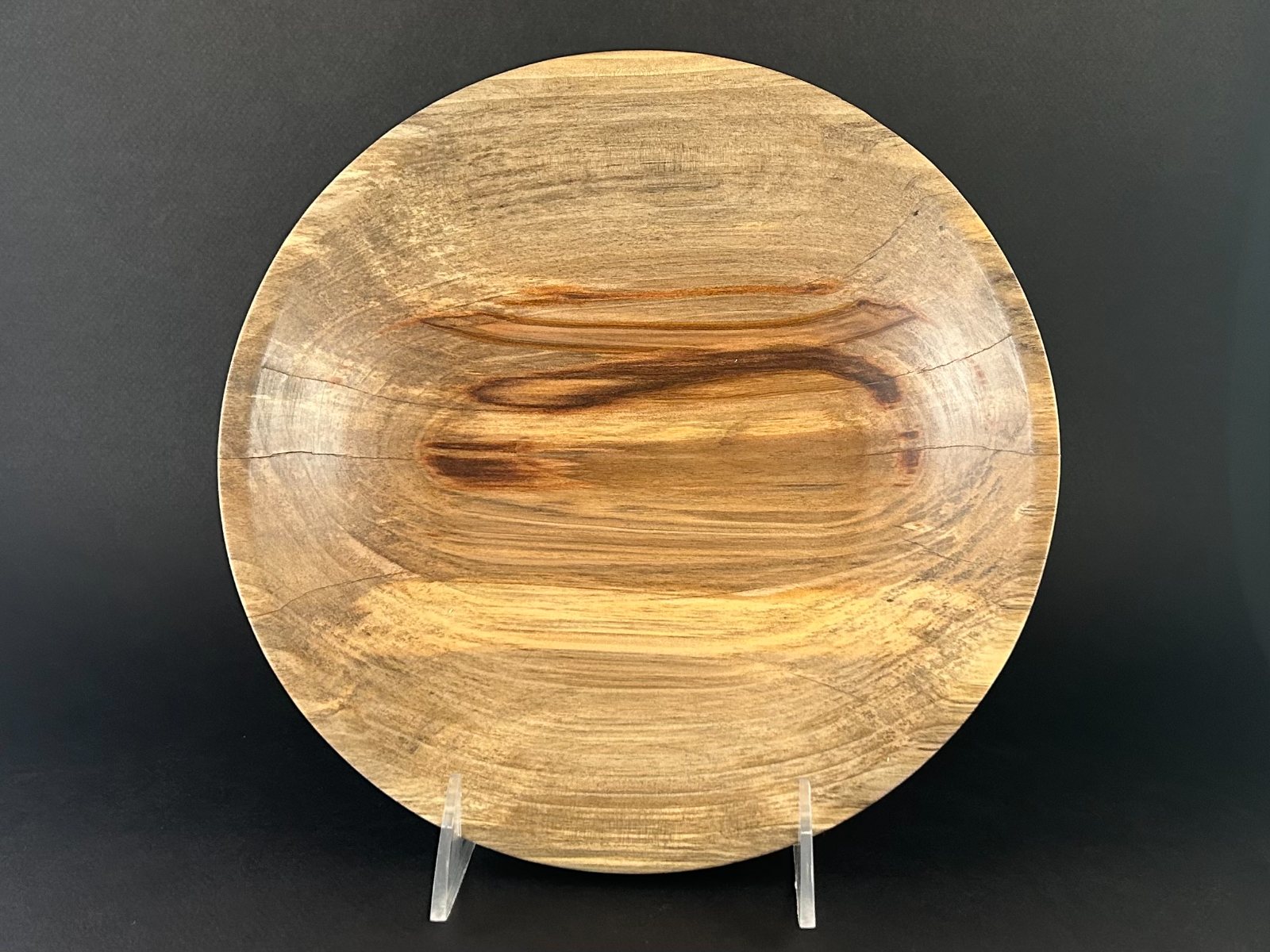Quiet shallow dish. The dish shown upright on a stand.